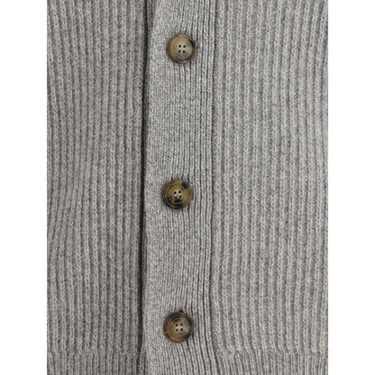 Virgin Wool Shawl-Collar Cardigan