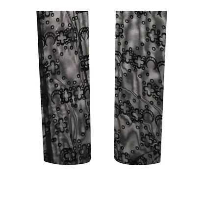 Recycled Mesh Flocked Tights