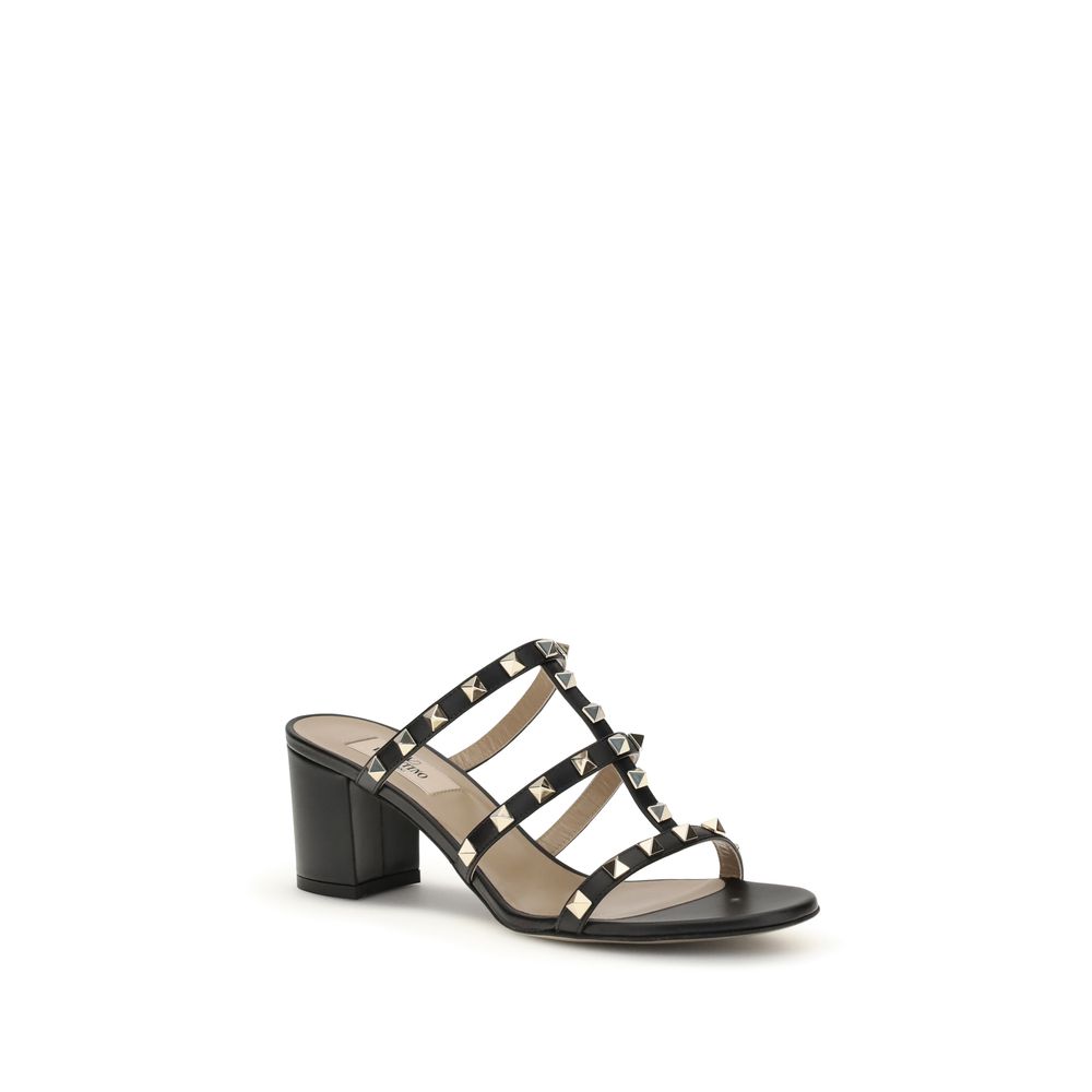 Black Calf Leather Bos Taurus Platform Sandals