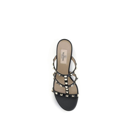 Black Calf Leather Bos Taurus Platform Sandals