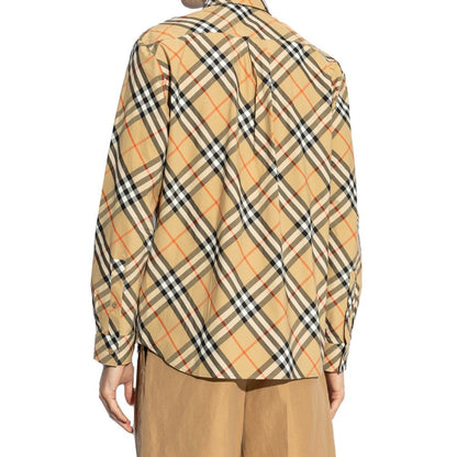 Brown Cotton Pattern Shirt