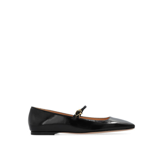 Black Calfskin Ballet Flats
