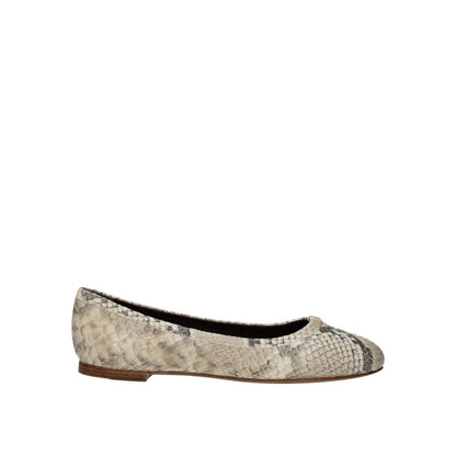 Beige Goatskin Ballet Flats