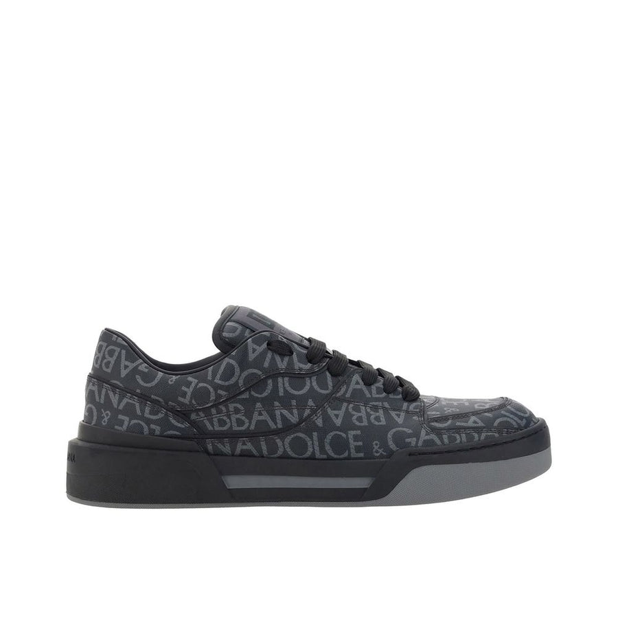 Black Cotton Low Top Sneakers