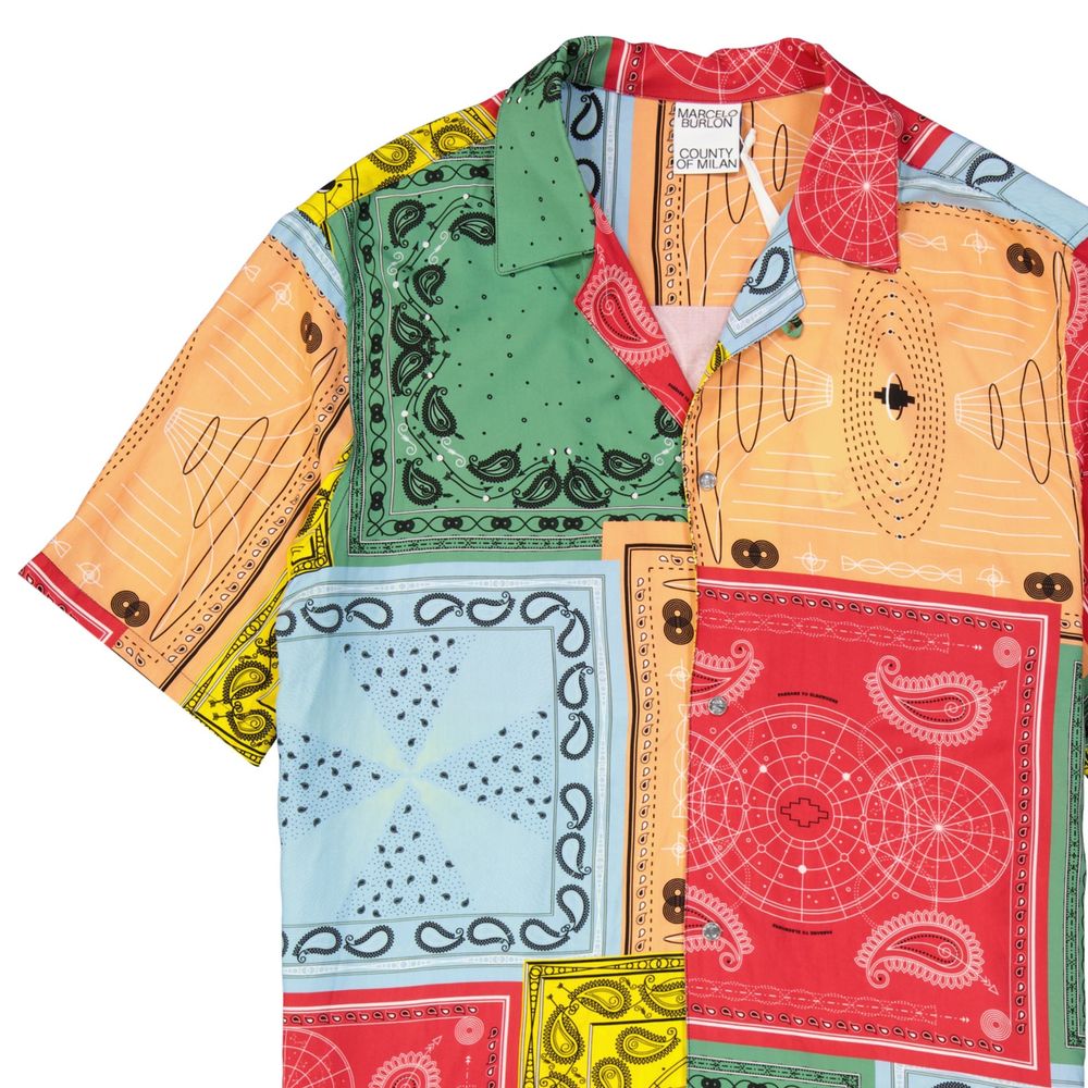 Red Viscose Pattern Shirt