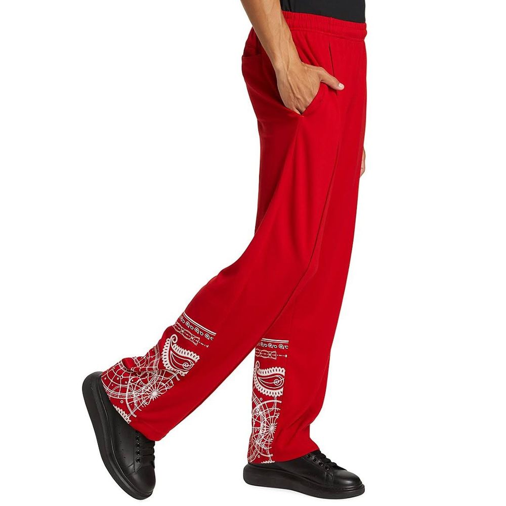 Red Elastane Joggers (Workout Pants)