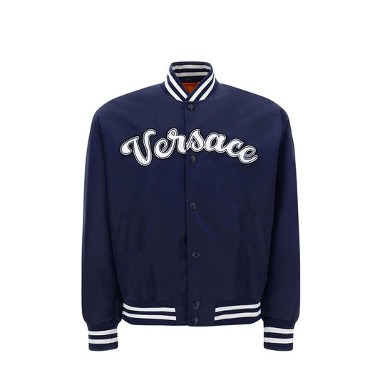 Blue Nylon Bomber