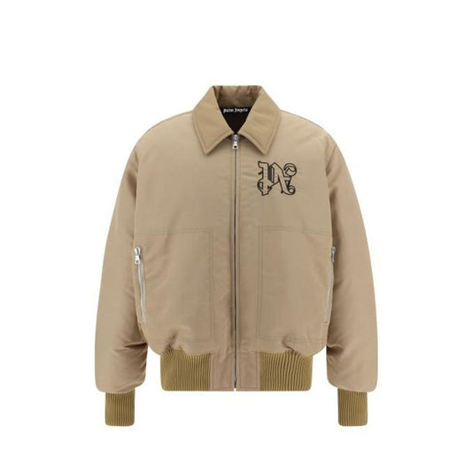 Beige Polyamide Bomber