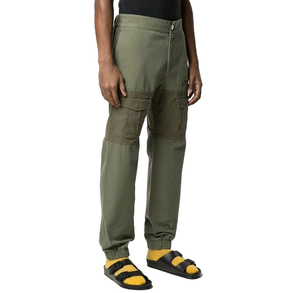 Green Cotton Cargo Pants