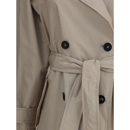 Beige Polyester Coat
