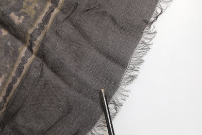 Multicolor Camouflage Fringes Modal Foulard Scarf