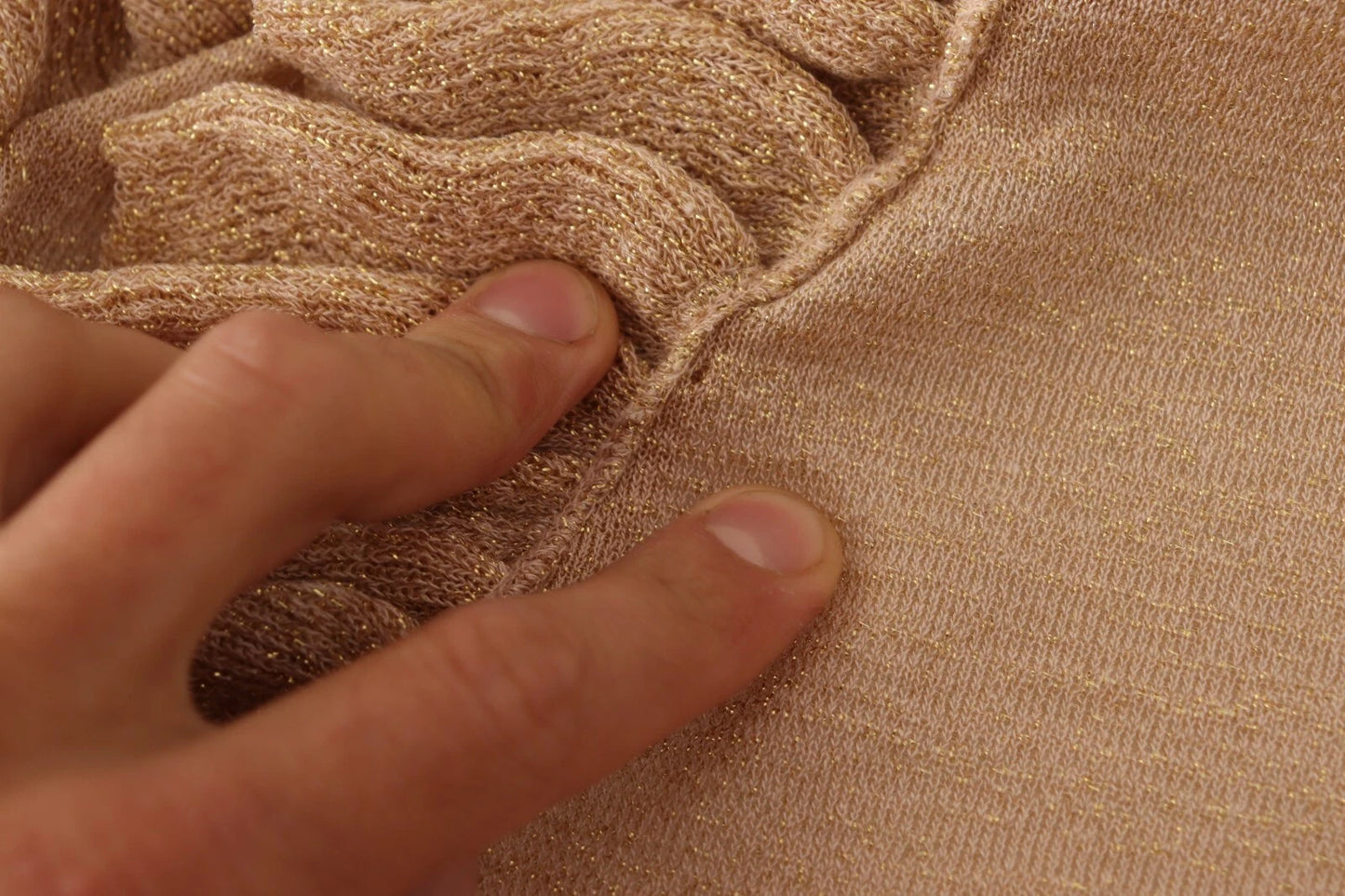 Gold Ruffles Long Sleeves Viscose Cardigan Top