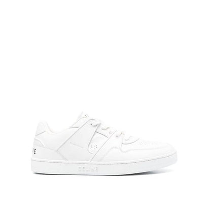 White Calfskin Low Top Sneakers