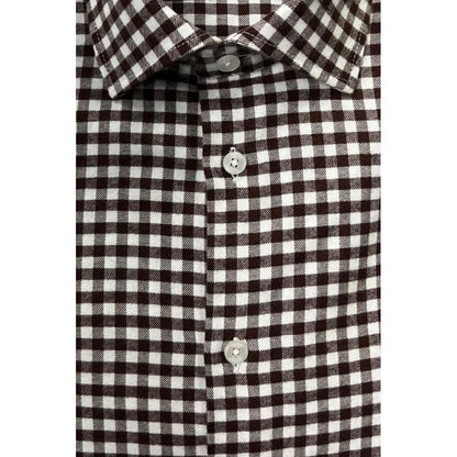 Brown Cotton Men's Shirt