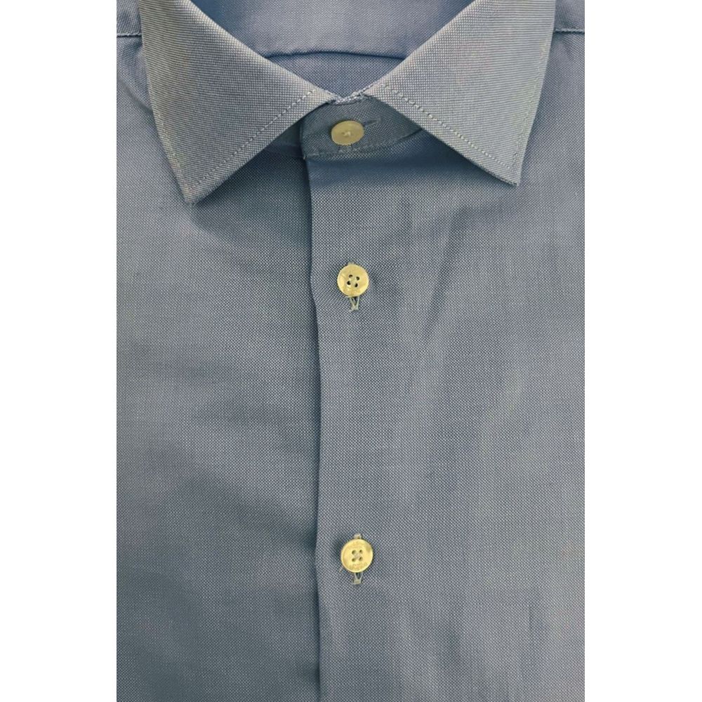 "Light Blue Cotton Men Shirt"