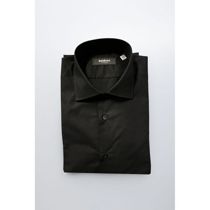 Black Cotton Men's Shirt