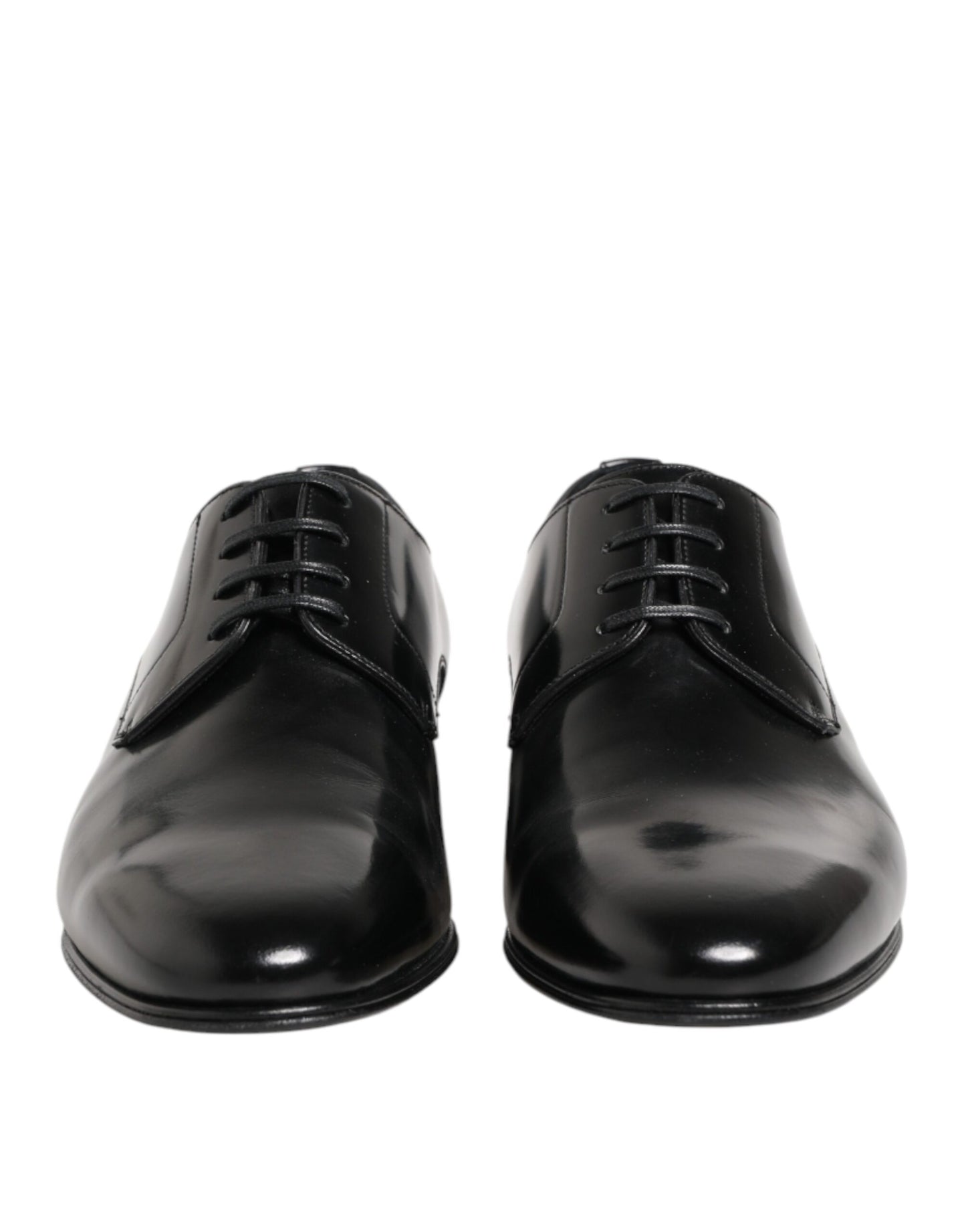 Black Calfskin Leather Derby Men Dress Shoes