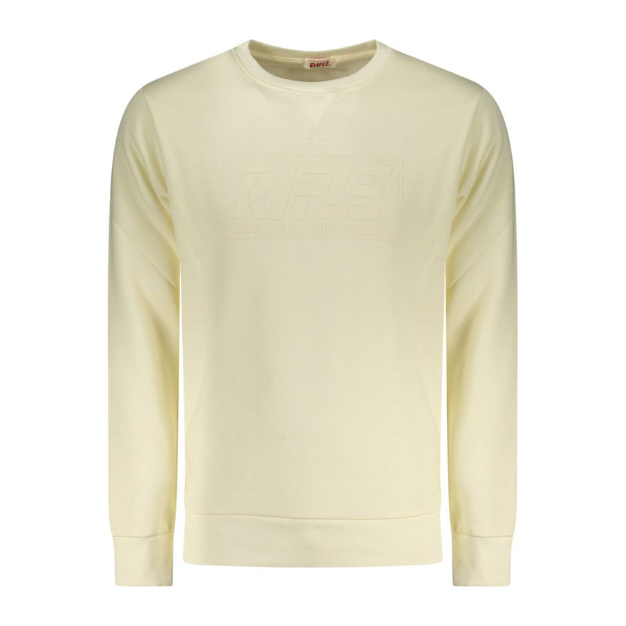 White Cotton Men Sweatshirt