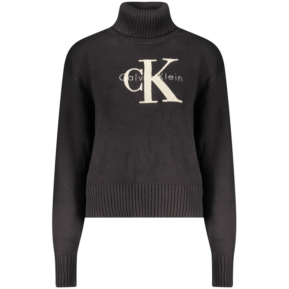 Black Cotton Women Sweater