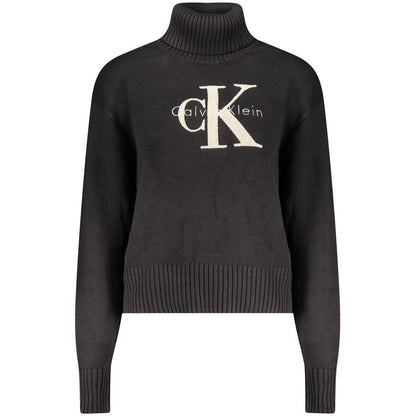 Black Cotton Women Sweater