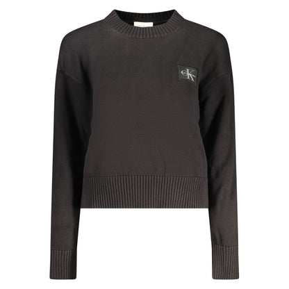 Black Cotton Women Sweater