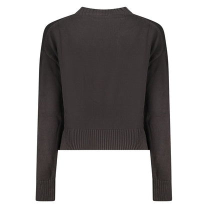 Black Cotton Women Sweater