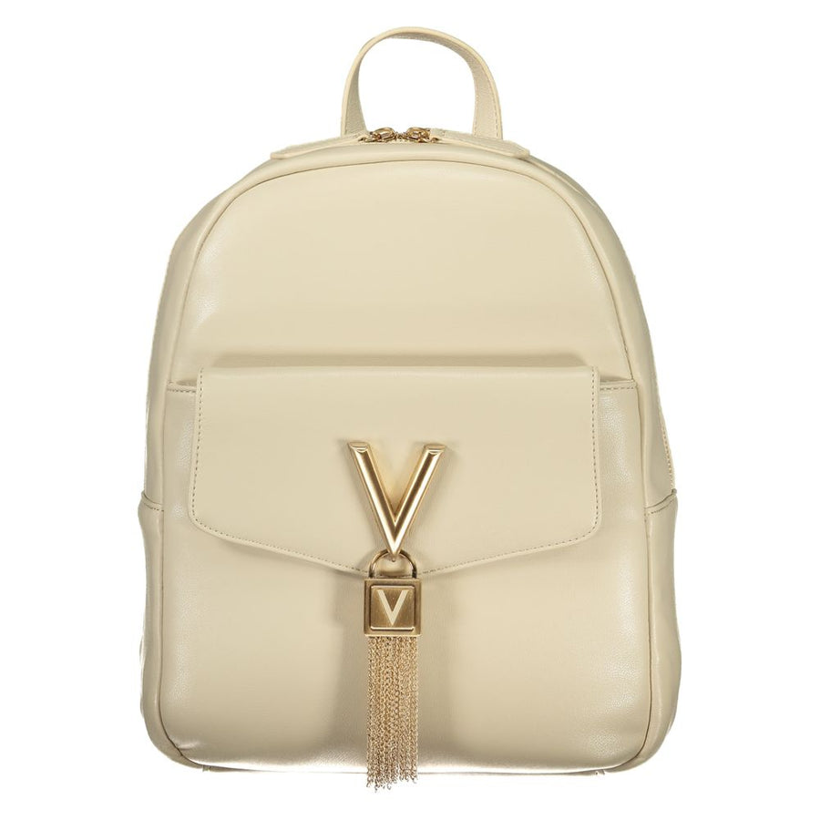 Beige Polyethylene Backpack