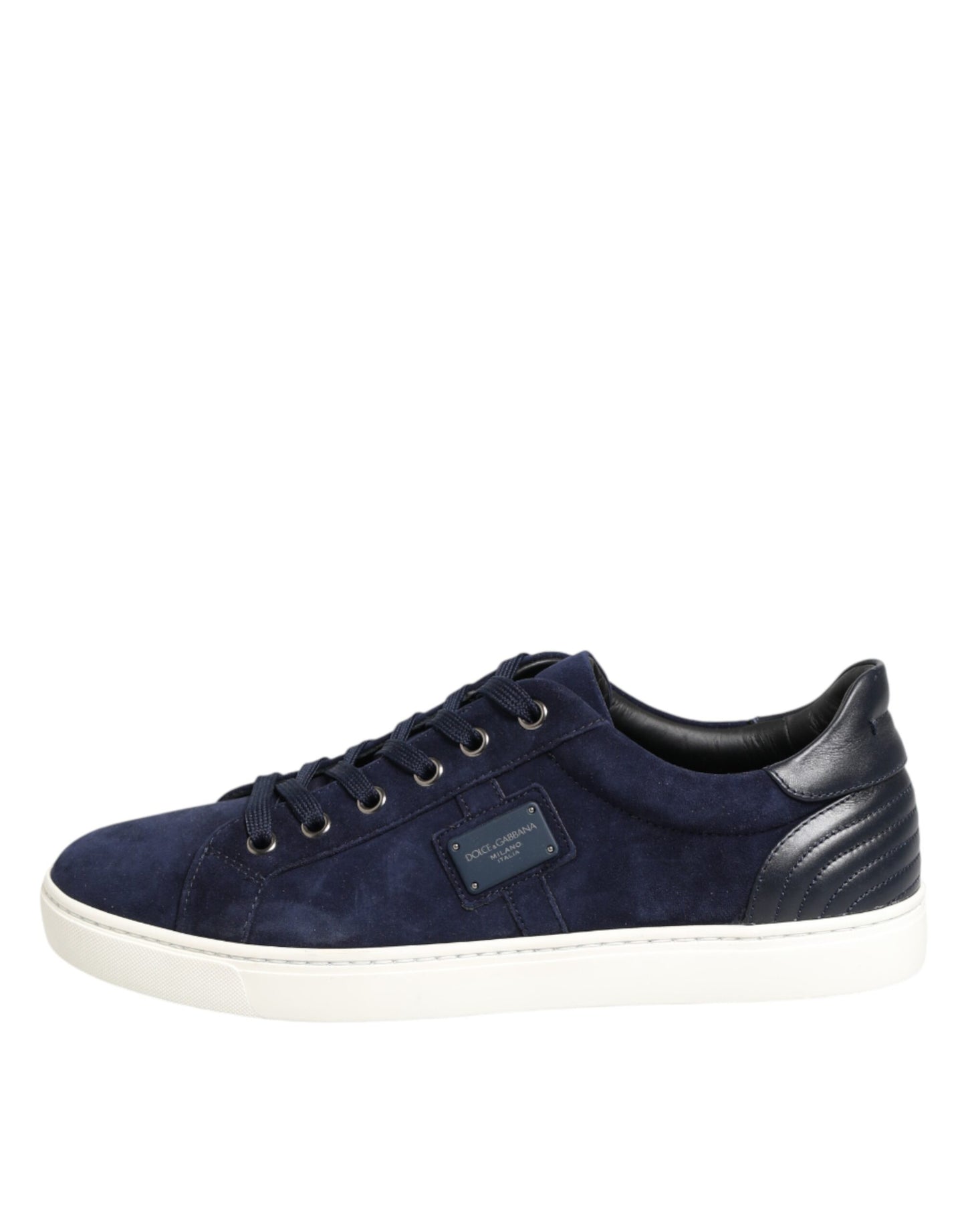 Blue Leather Suede Low Top Sneakers Shoes