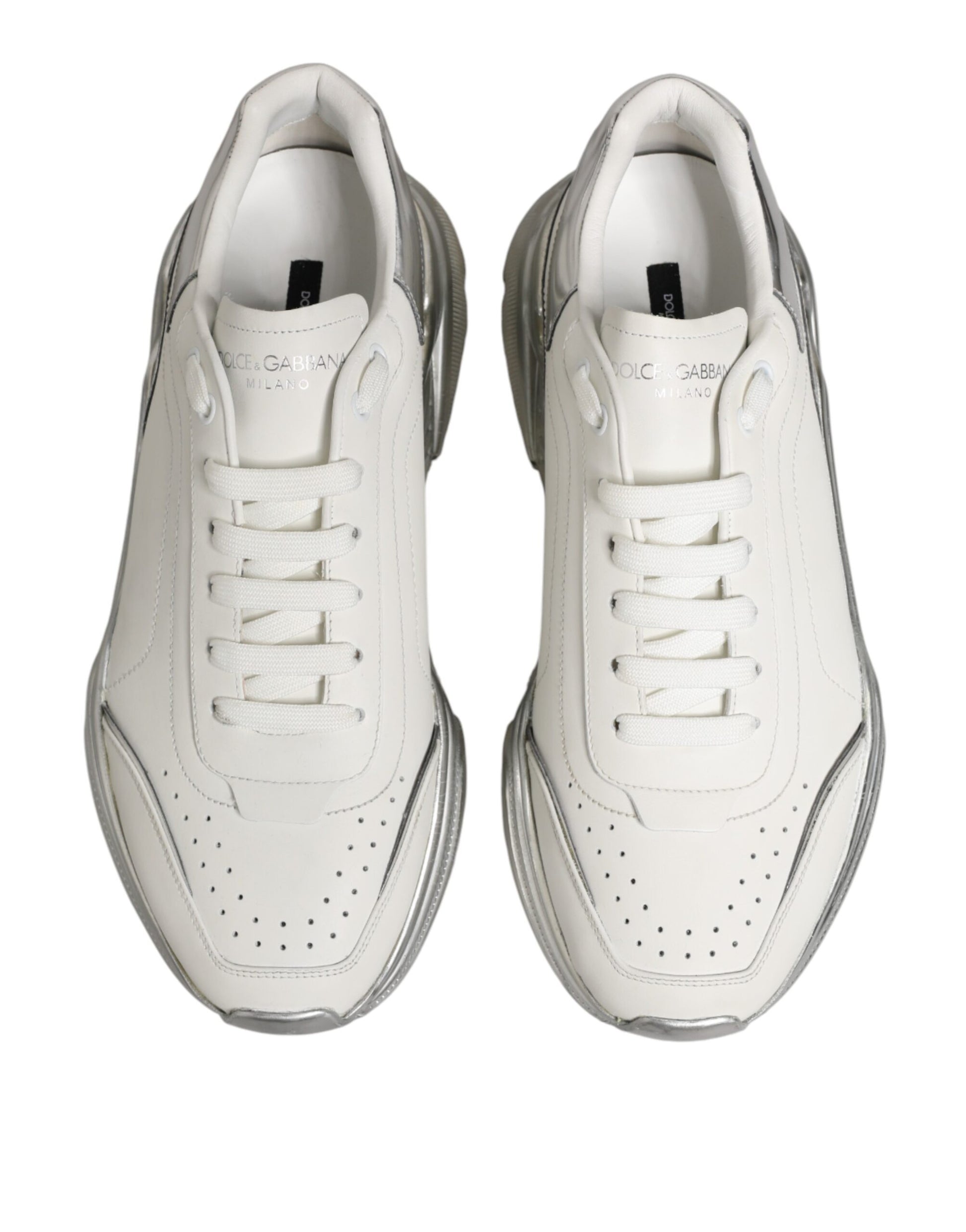 White Silver Daymaster Low Top Sneakers Shoes