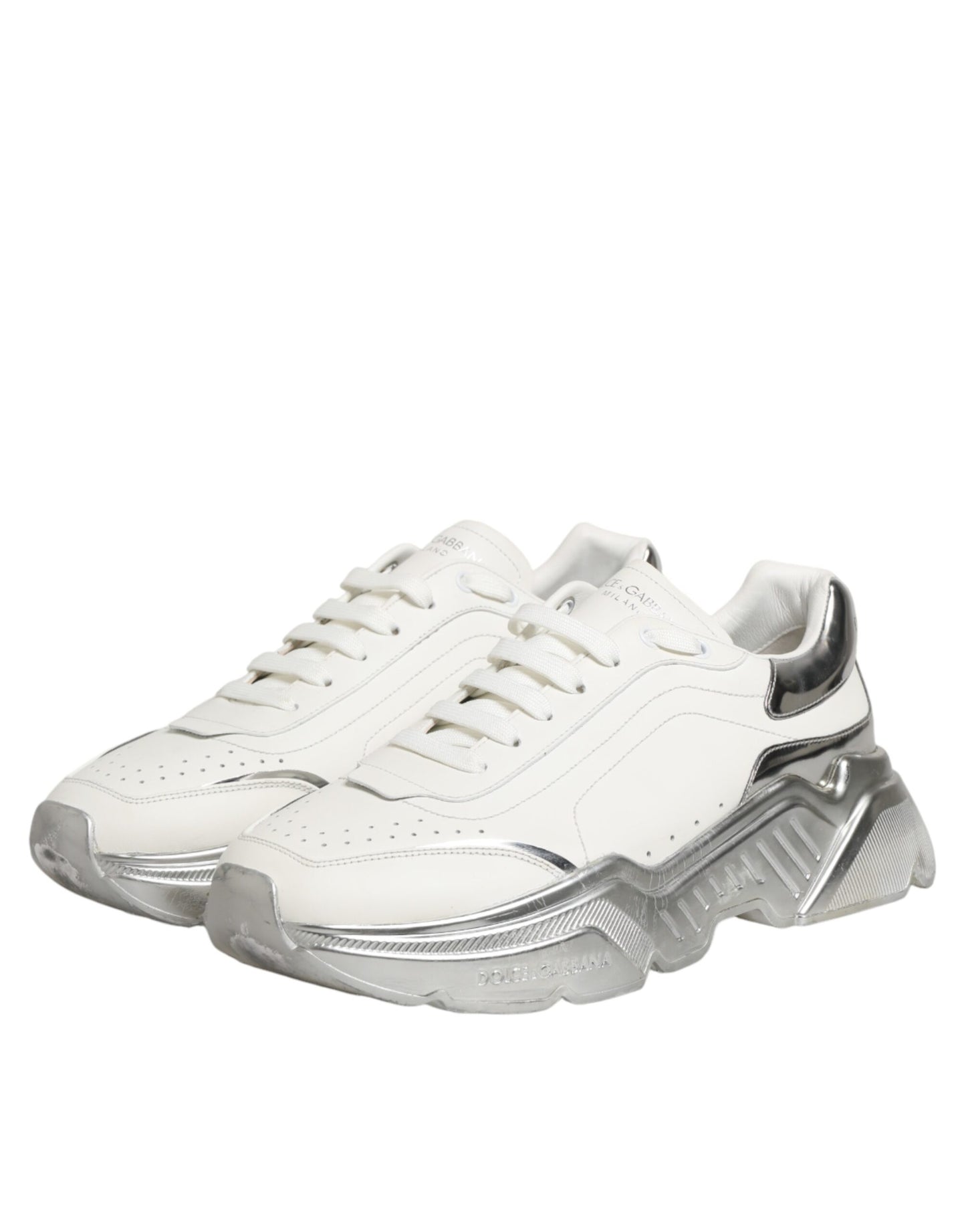 White Silver Daymaster Low Top Sneakers Shoes