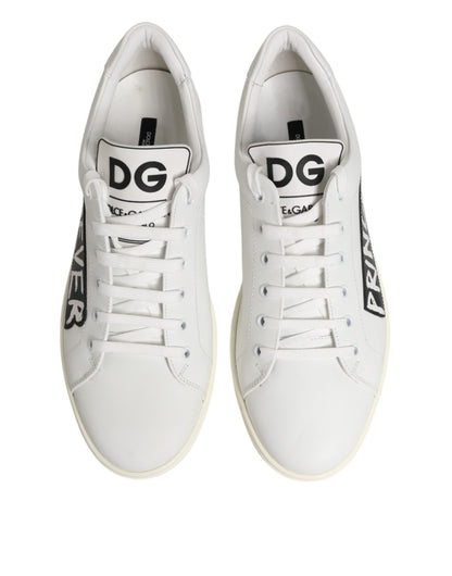 White Prince Leather Low Top Men Sneakers Shoes