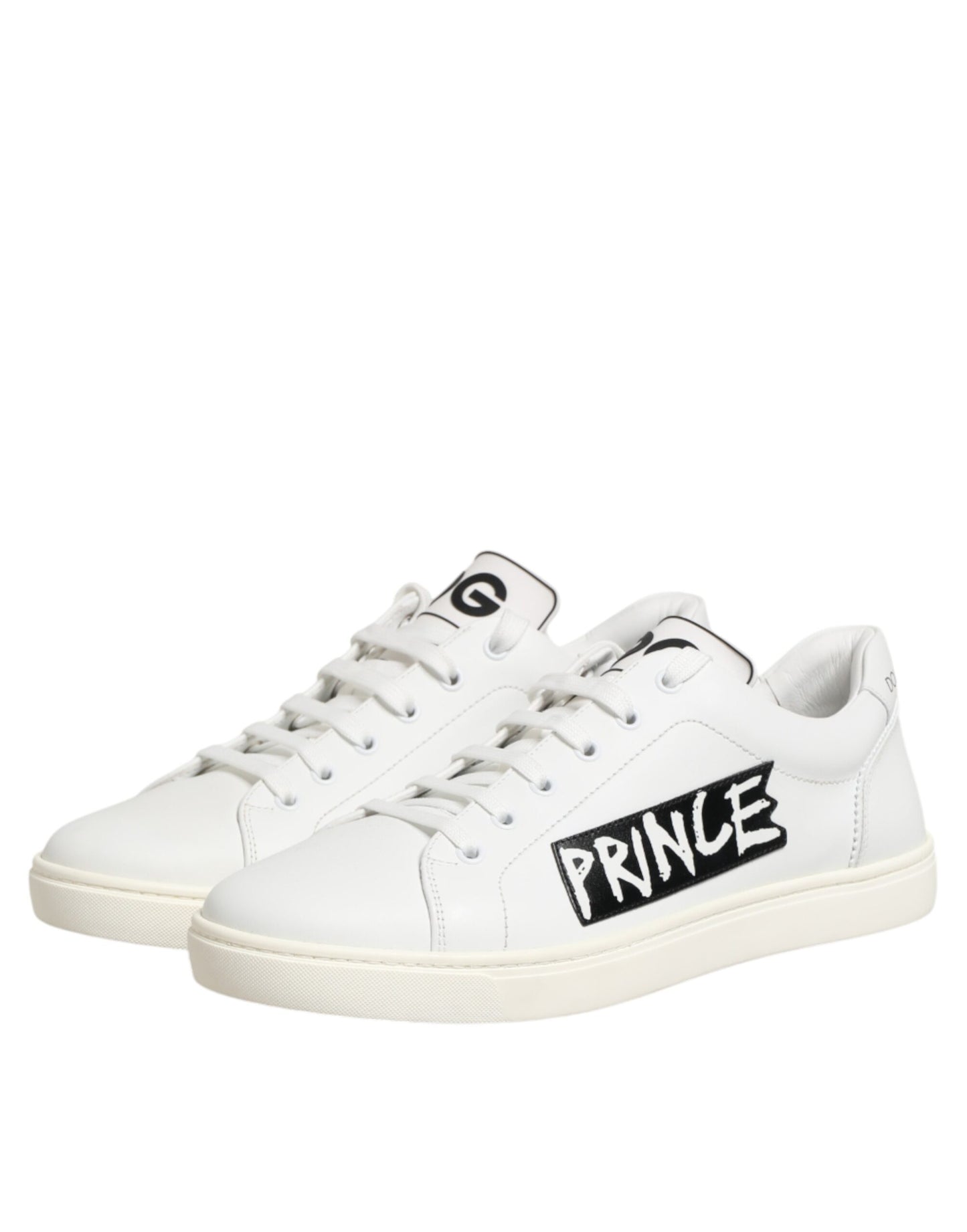 White Prince Leather Low Top Men Sneakers Shoes