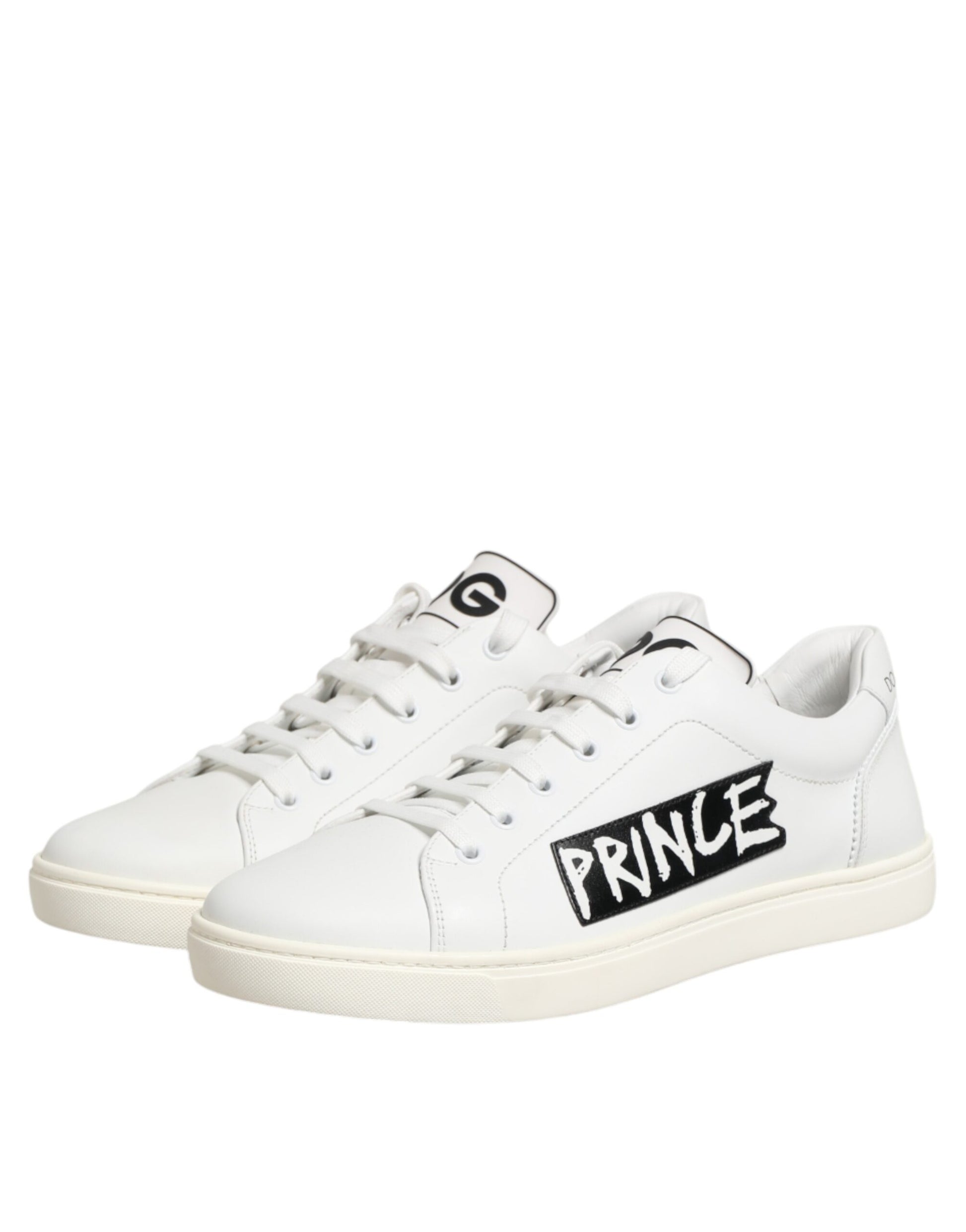 White Prince Leather Low Top Men Sneakers Shoes