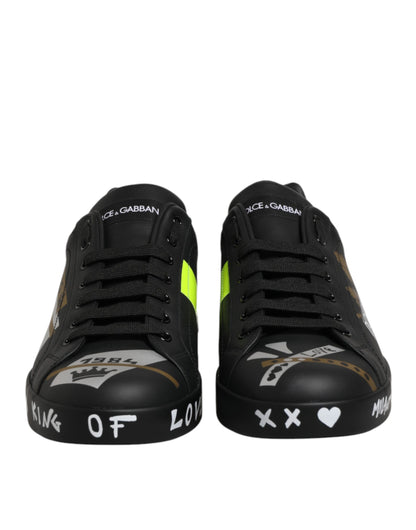 Black Crown Logo Low Top Men Sneakers Shoes