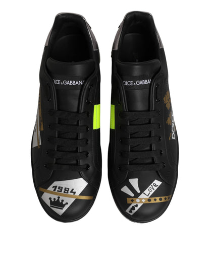 Black Crown Logo Low Top Men Sneakers Shoes