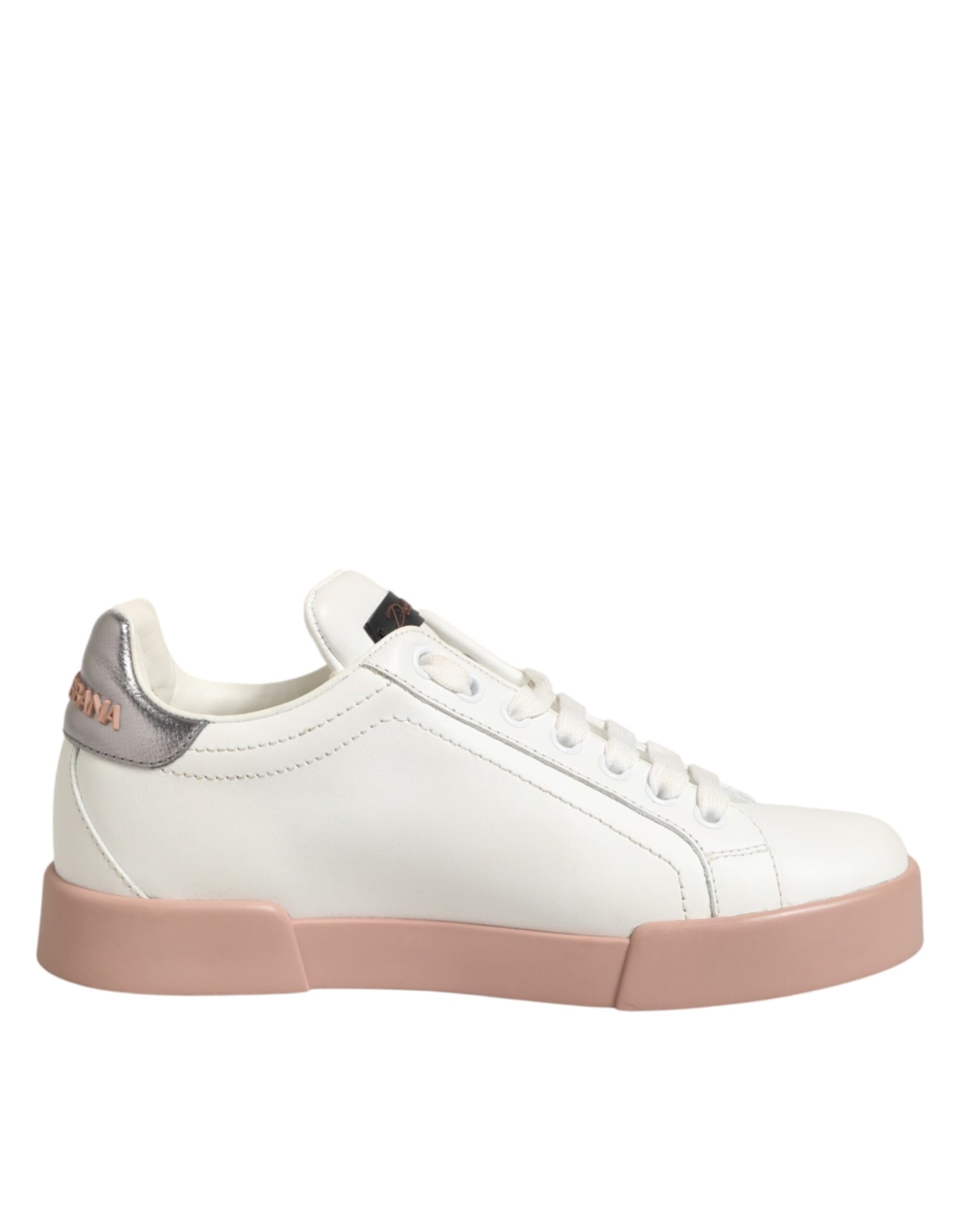 White Leather Sacred Heart Sneakers Shoes