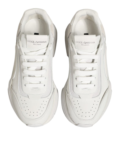 White Leather Daymaster Low Top Sneakers Shoes