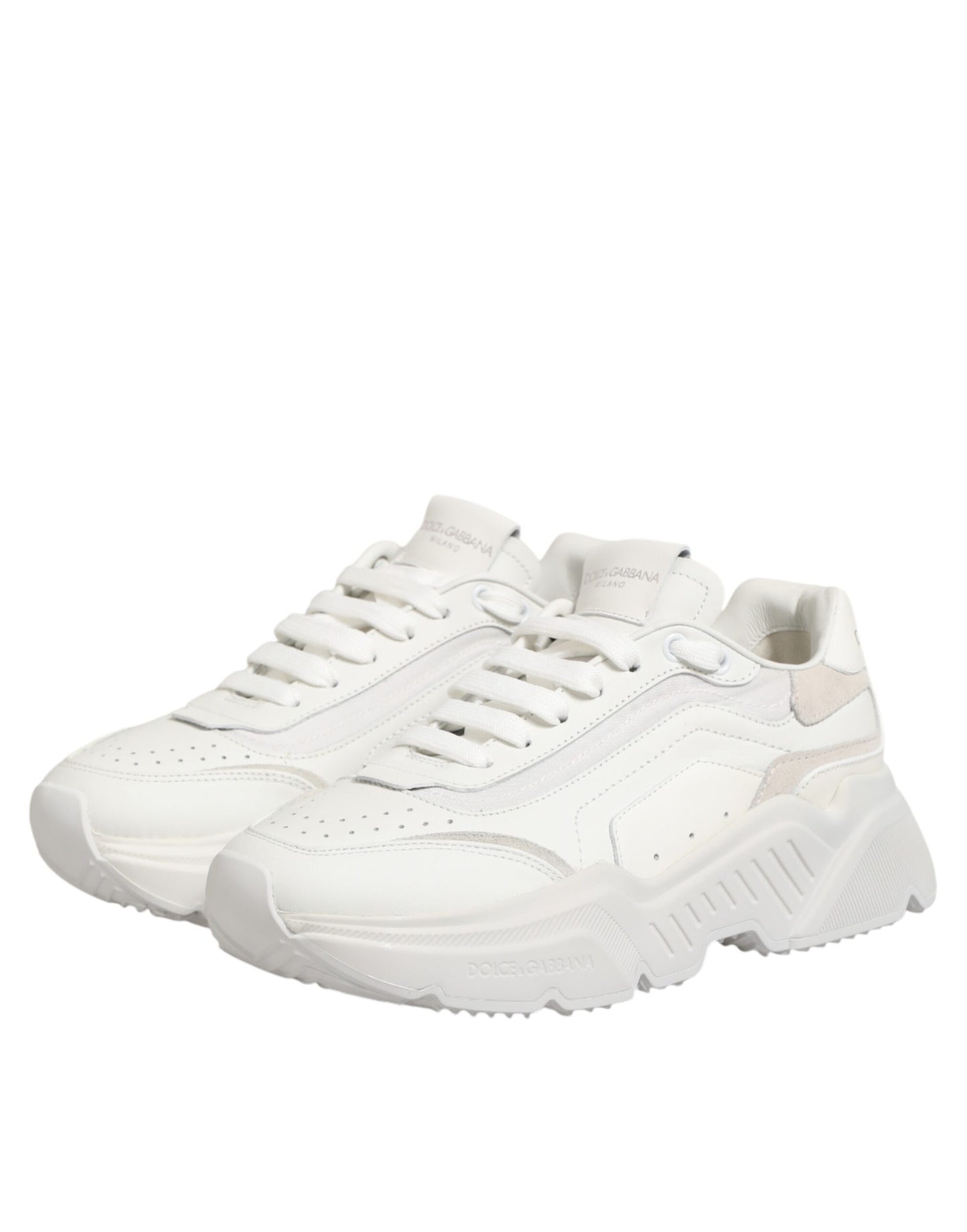 White Leather Daymaster Low Top Sneakers Shoes