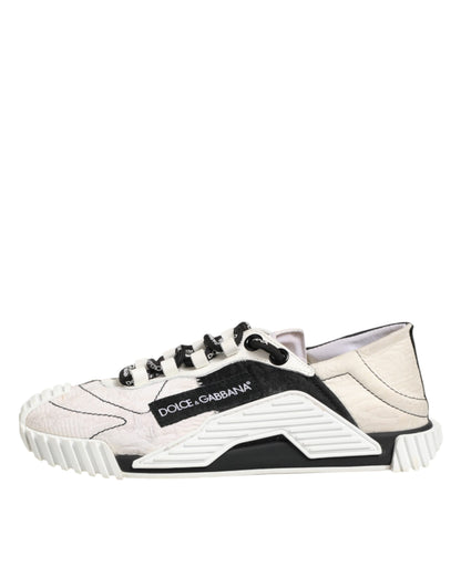 White Black Leather NS1 Sneaker  Shoes