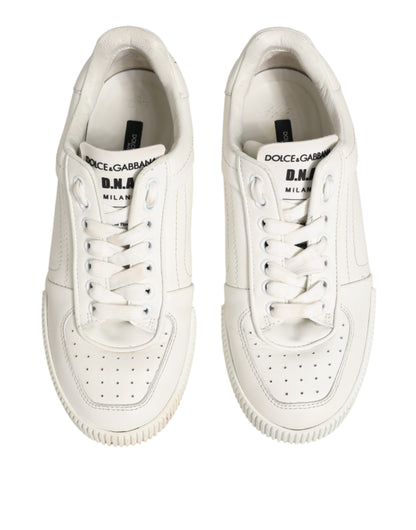 White Leather MIAMI Low Top Sneakers Shoes
