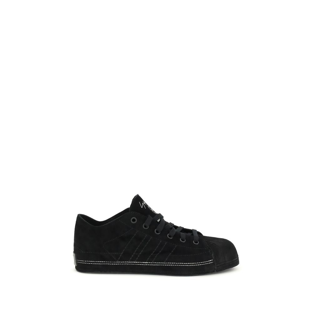 Black Leather Low Top Sneakers