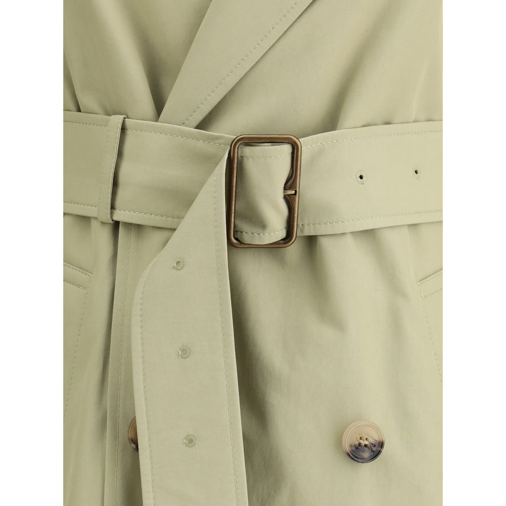 Beige Cotton Trench Coat