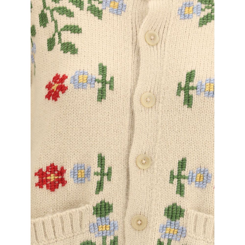 Beige Alpaca Vicugna Pacos Cardigan