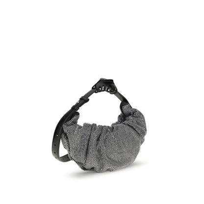 Silver Cotton Shoulder Bag