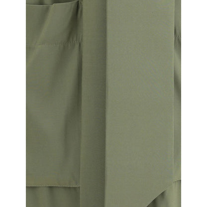 Bicolor Silk Casual Dress