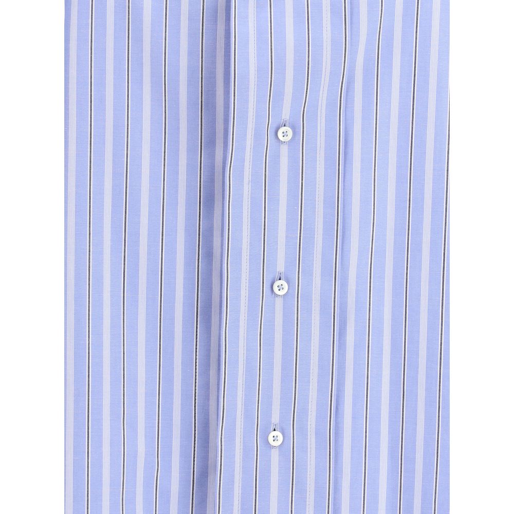 Light Blue Cotton Pattern Shirt