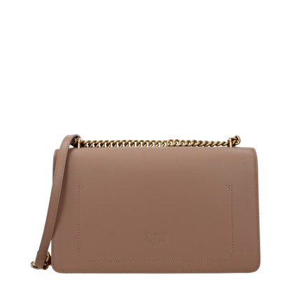 Beige Leather Crossbody Bag
