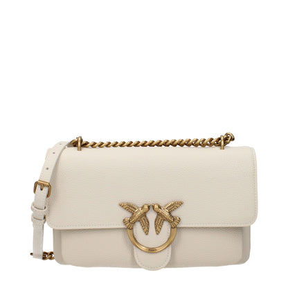 Beige Leather Crossbody Bag
