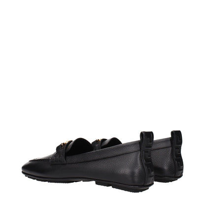 Black Leather Slip-On Loafers