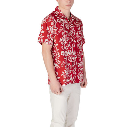 Red Cotton Shortsleeve Shirt